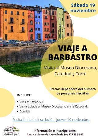 VIAJE A BARBASTRO - Visita al Museo Diocesano, Catedral y Torre - Sábado...