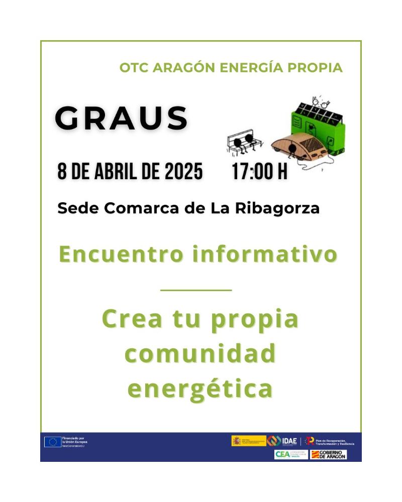 Imagen Encuentro informativo en La Ribagorza: Crea tu propia comunidad energética - Martes 8 abril a las 17,00 h