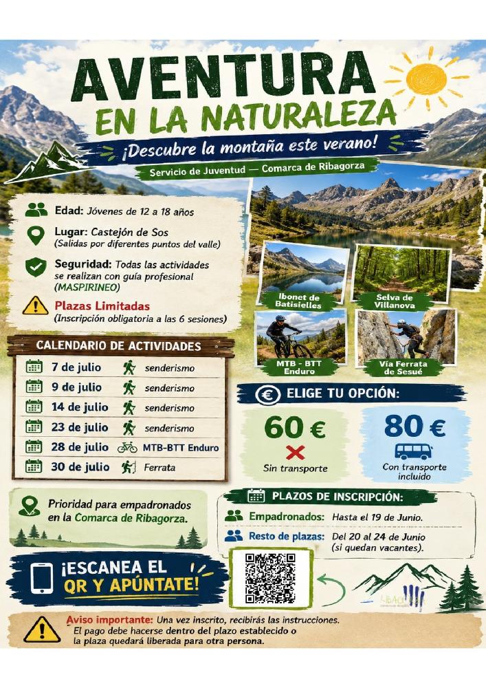 Imagen Aventura en la naturaleza - Jóvenes de 12 a 18 años - Castejón de Sos