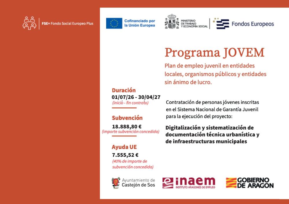 Imagen Programa JOVEM para fomentar la contratación de personas jóvenes desempleadas .