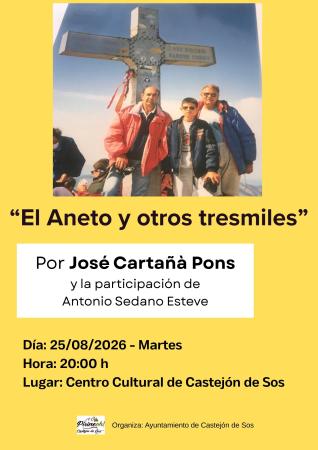 Imagen El Aneto y otros tresmiles por José Cartañà 25 agosto a las 20 h